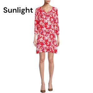 The Pioneer Woman Womens Red Floral Print Dress Size XXL 3-4 Sleeve